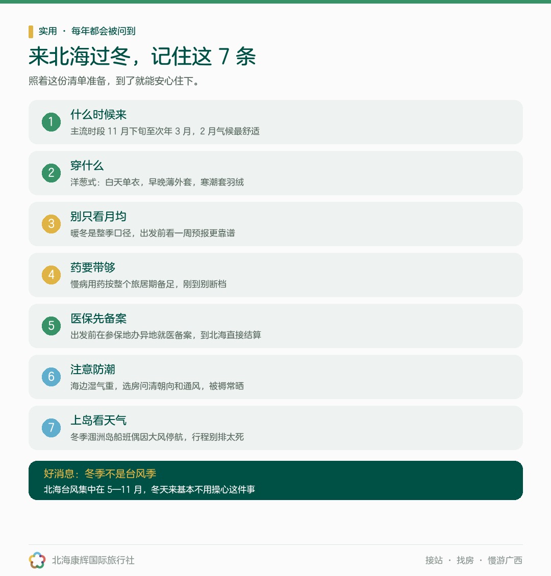候鸟过冬实用清单